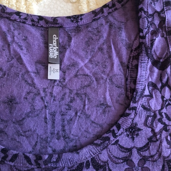 Charlotte Russe Purple Tank Top - Picture 2 of 3